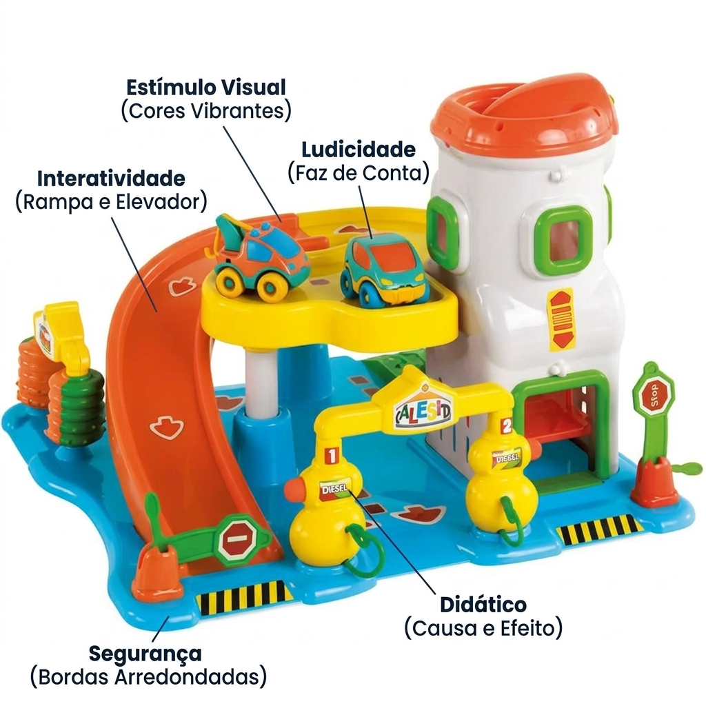 Car Center Tateti Brinquedo Lava Rapido Infantil Colorido