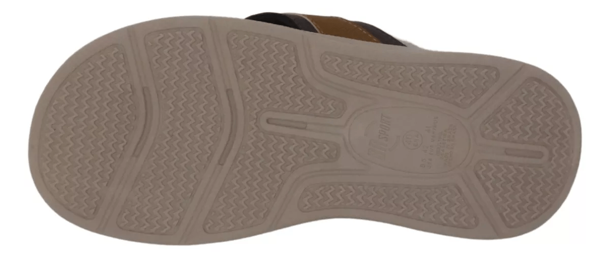Chinelo Brsport Masculino Dedo Slide Rasteira Cor Café