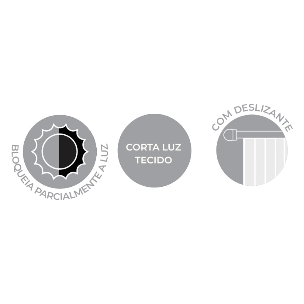 Cortina Bella Janela Corta Luz Blackout 2.60m x 2.50m Branco