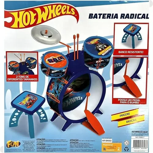 Bateria Infantil Radical Hot Wheels