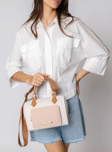 Bolsa Petite Jolie Lauren White/Doce De Leite/Cream PJ11015