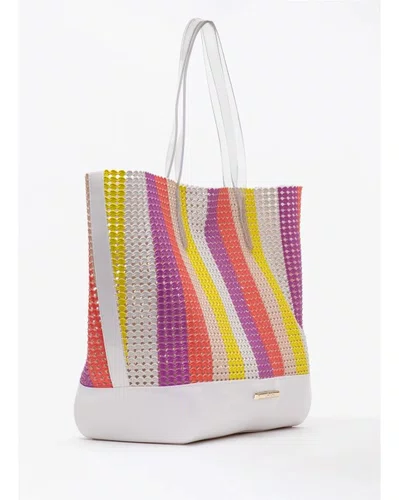Bolsa Praia Petite Jolie Ibiza Branca Listras