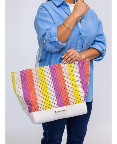Bolsa Praia Petite Jolie Ibiza Branca Listras