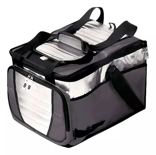 Bolsa Térmica Ice Cooler Dobrável 36L Com Divisória Cinza Mor