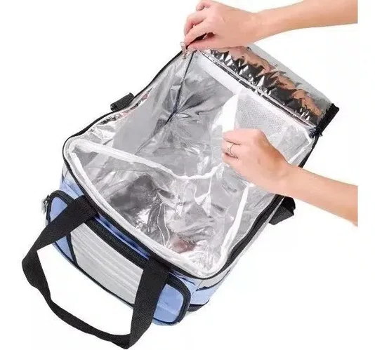 Bolsa Térmica Ice Cooler Dobrável 36L Com Divisória Cinza Mor