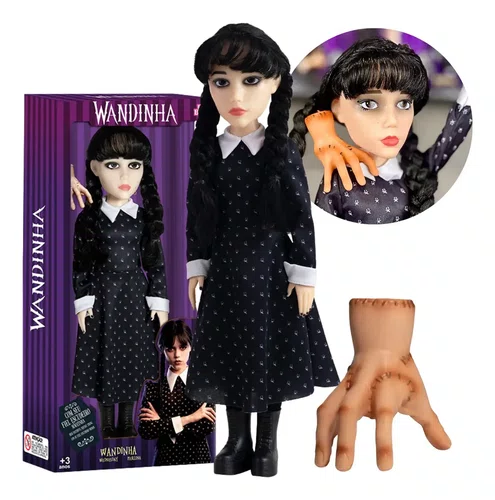 Boneca Wandinha e Mãozinha