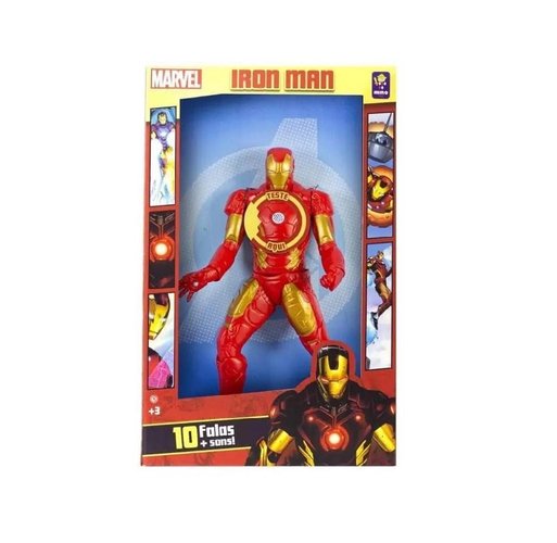 Boneco Homem de Ferro 10 Frases + Sons