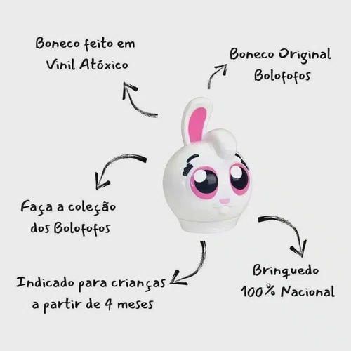 Boneco Vinil Bolofofos Bunny