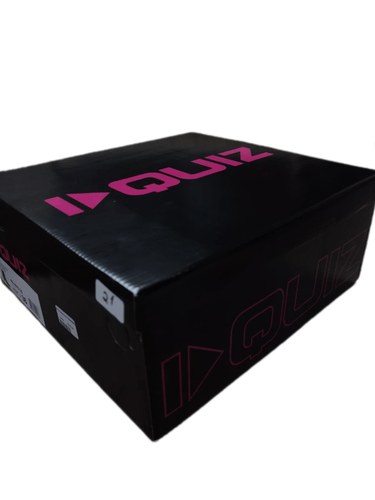 Bota Feminina Meia Knit Salto Bloco Marrom Bico Achatado Quiz