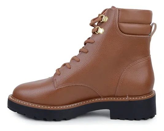 Bota Feminina Vizzano Coturno Cano Baixo Marrom