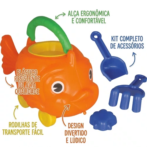 Brinquedo Peixão de Praia com Moldes