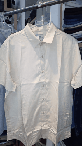 Camisa de Botão Manga Curta Bege Pro Surf