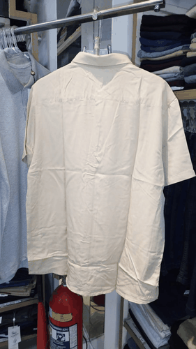 Camisa de Botão Manga Curta Bege Pro Surf
