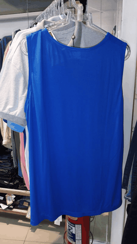 Camiseta Regata Azul 100% Poliéster Pro Surf