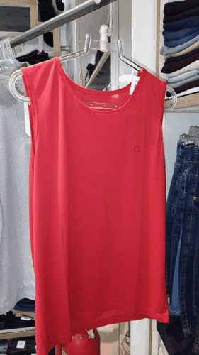 Camiseta Regata Vermelho 100% Poliéster Pro Surf