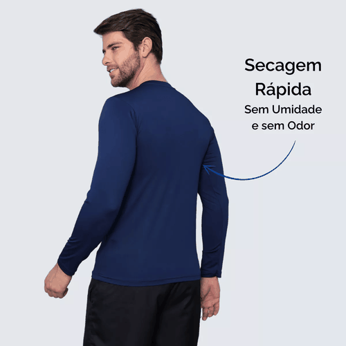 Camiseta UV Biogás Azul Marinho