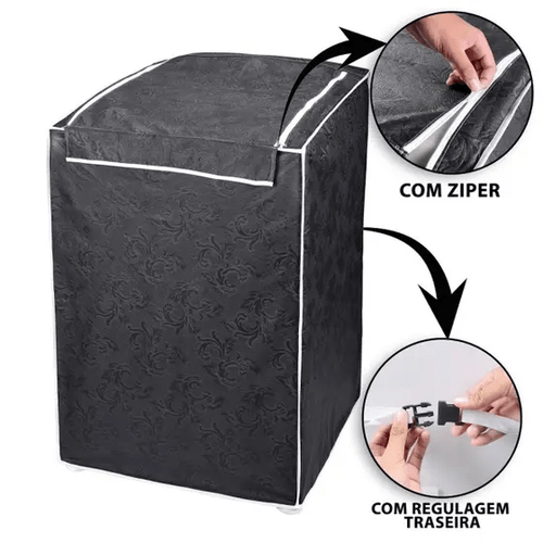 Capa Maquina de Lavar Roupas 7kg a 9kg material sintético Resistente Adomes