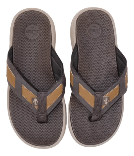 Chinelo Brsport Masculino Dedo Slide Rasteira Cor Café