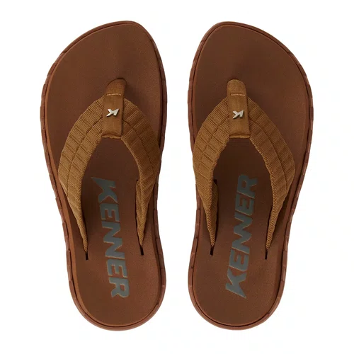 Chinelo Kenner Megah Masculino Marrom Canela