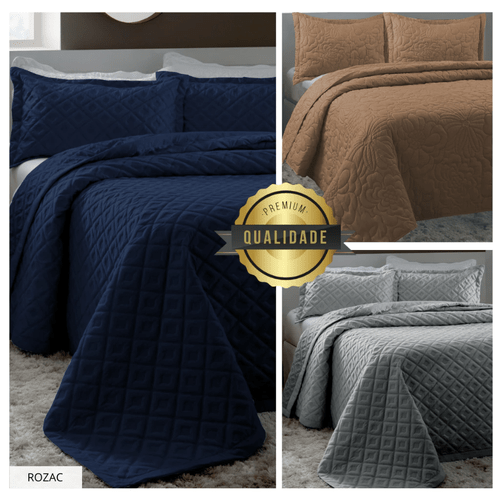 Colcha Relevo Casal Queen - Habitat com Porta Travesseiro
