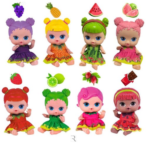Coleção Bonecas Frutinhas Com Cheirinho de Frutas