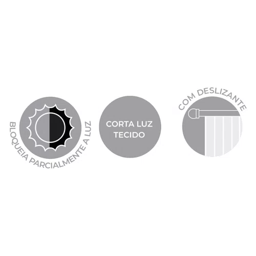 Cortina Bella Janela Corta Luz 3.60m x 2.60m Cinza Deans