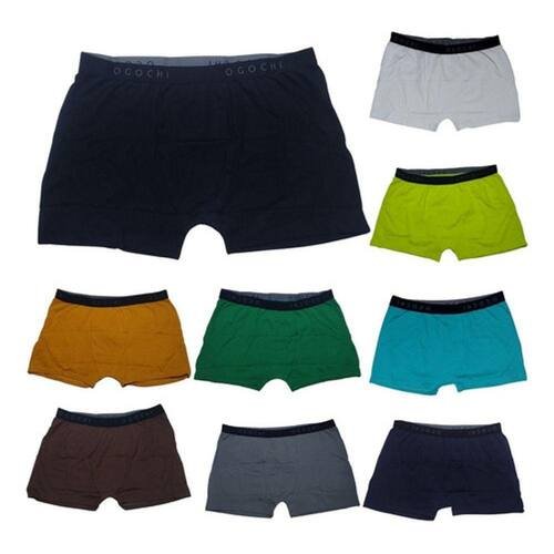 Kit 3 Cuecas Tamanho 14 Boxer Ogochi Infantil Em Malha Cores Sortidas