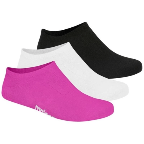Kit meia Moleca invisível 3 cores Branco+Rosa+Preto