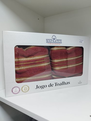 kit Toalha de Banho Mafratex Village Vinho