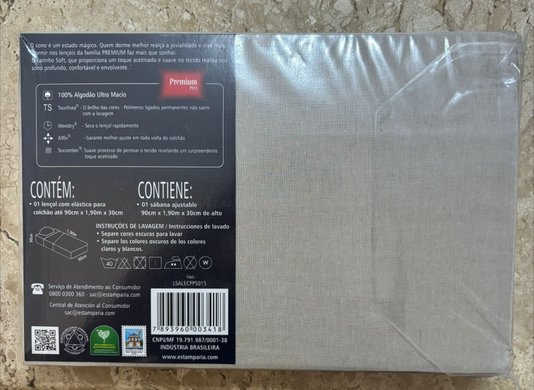 Lençol de Solteiro com Elastico Avulso Bege