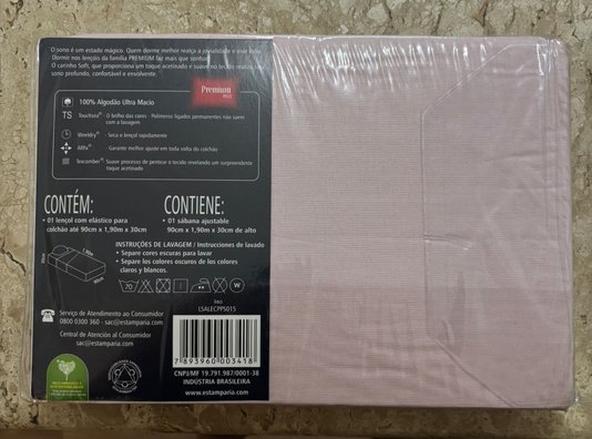 Lençol de Solteiro com Elastico Avulso Nude