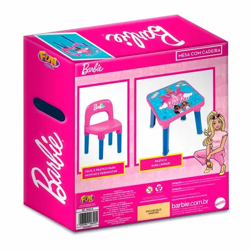 Mesinha Infantil com Cadeiras da Barbie