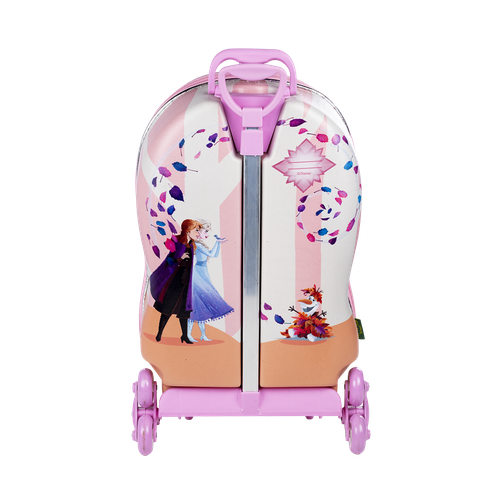 Mochila Infantil 3D Rodinha Tripla Diplomata Frozen Elsa E Anna Disney