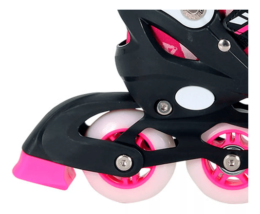 Patins Inline Infantil Rosa Ajustável DM Radical