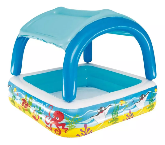 Piscina Inflavel Cobertura Amigos do Mar 330L