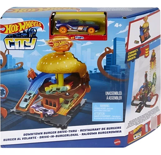 Pista Hot Wheels City Hamburger Burger Drive Thru Hdr26