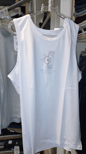 Regata Masculina Branca Algodão Pro Surf