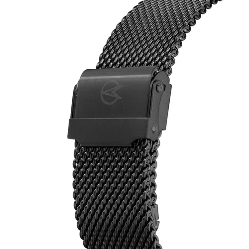 Relógio Champion Elegance Preto Redondo Fundo Azul