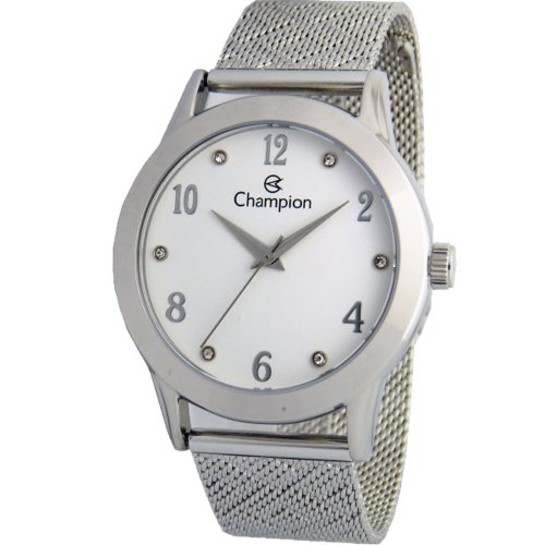 Relógio Champion Feminino Prata Pulseira em Aço