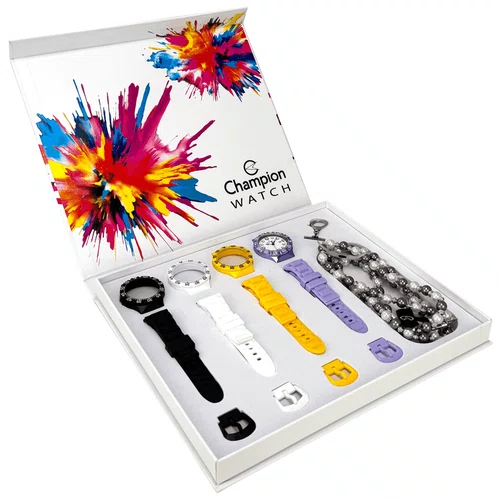Relogio Champion Original Troca Pulseiras Fundo Branco