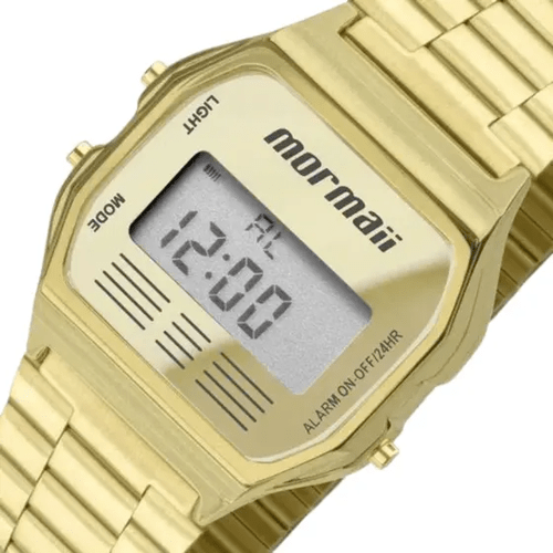 Relógio MORMAII Unissex Digital Dourado