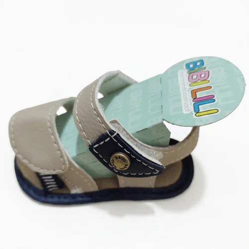Sandalia Bebê Bibilili Masculino Bege