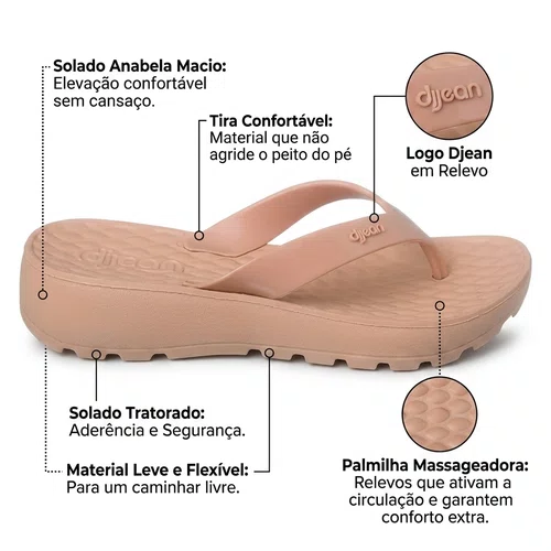 Sandalia Dijean Ortopedico Feminino Nude