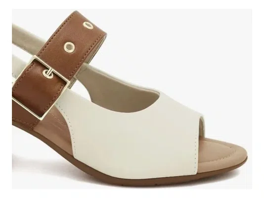 Sandalia Feminina Comfortflex Napa Bless Salto Bloco