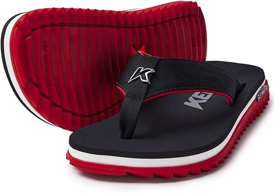 Sandália Kenner Kivah Preto com Detalhe Vermelho