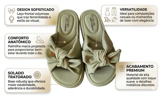 Sandalia Modare Ultra Conforto Feminino Alecrim