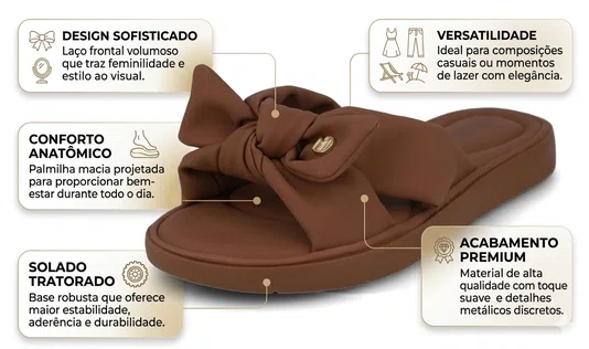 Sandalia Modare Ultra Conforto Feminino Avelã