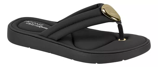 Sandalia Modare Ultra Conforto Feminino Preto Nobuck
