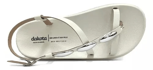 Sandalia Papete Dakota Mirai Cream