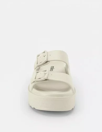 Sandalia Papete Moleca Birken Feminina Branco Off